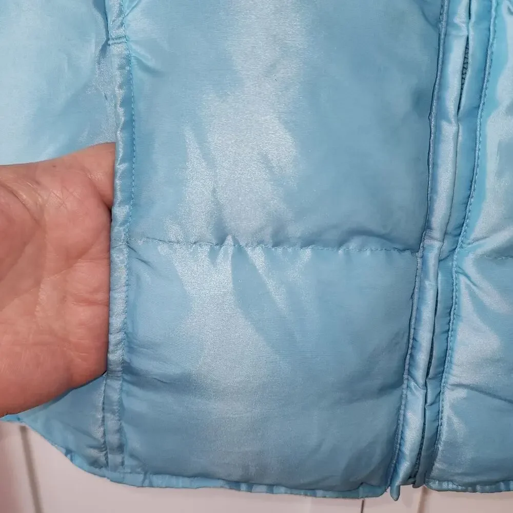 Gap Youth Teal Down Feather Puffer Vest Size XL